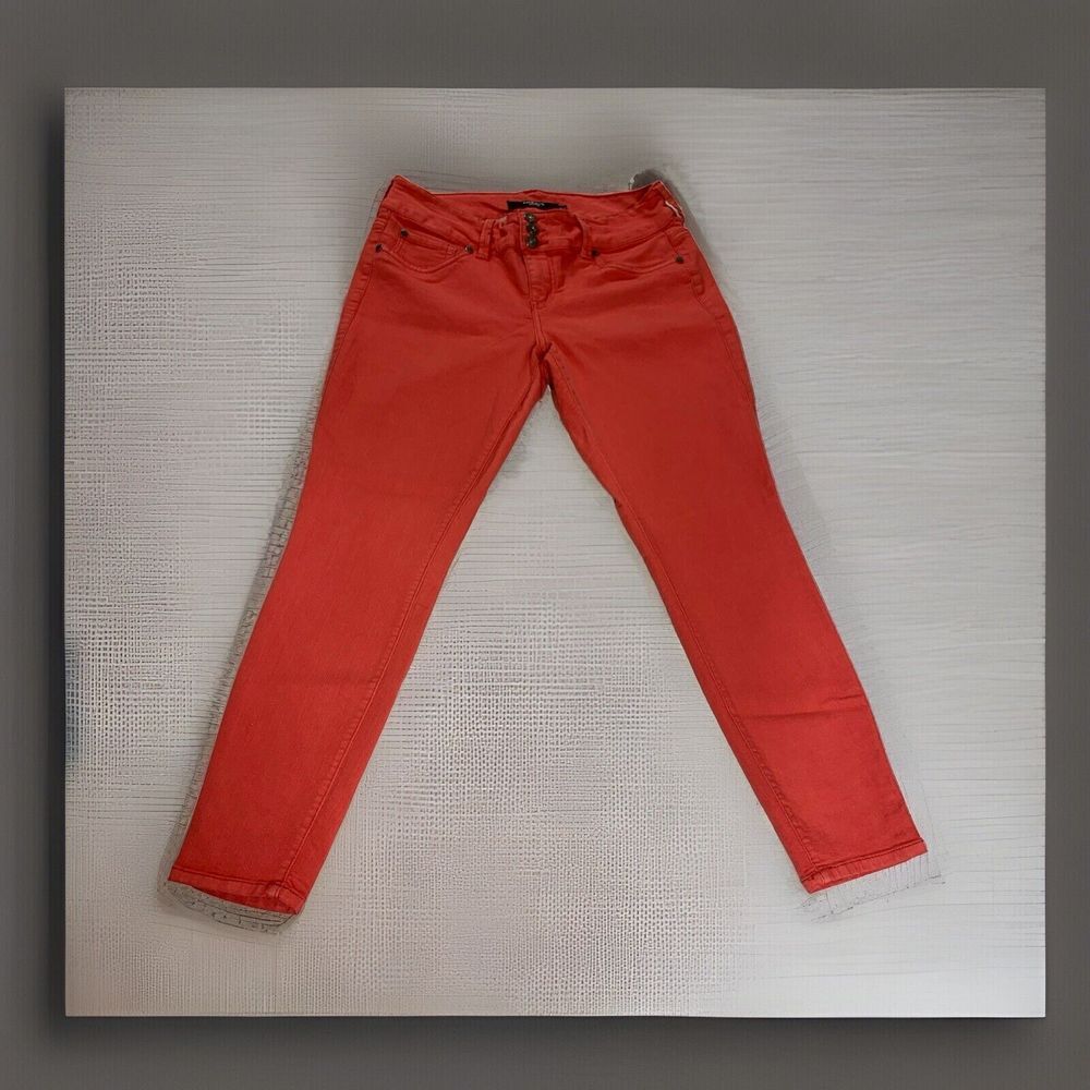 Torrid Denim Women's 12S Jeggings Coral Stretch Button‎ Zip